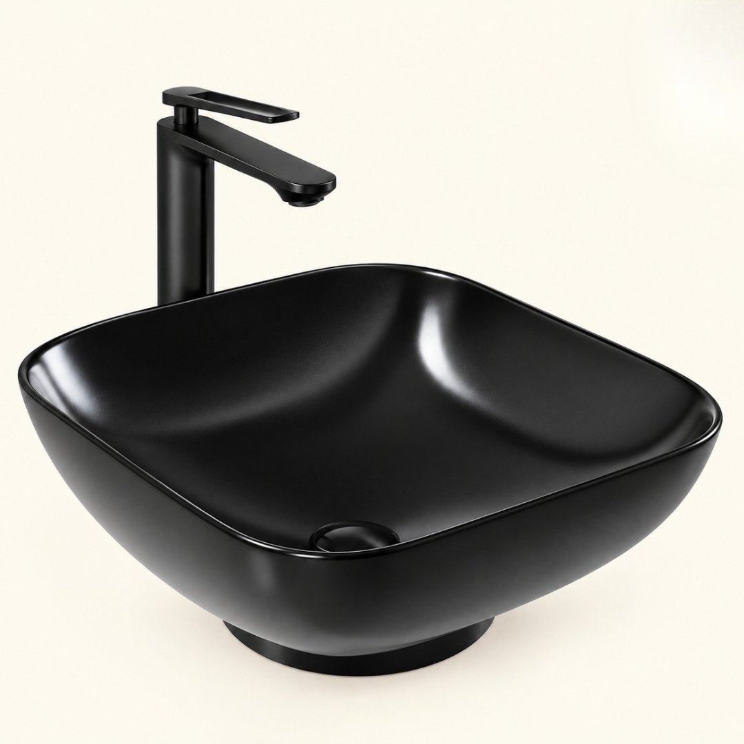 Sonet ERA SQUARE BLACK, table top basin (view 2)